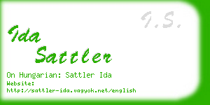 ida sattler business card